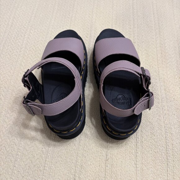 Dr. Martens Women's Voss Quad Pisa Leather Platform Sandals Taupe Size 6 - Picture 2 of 8